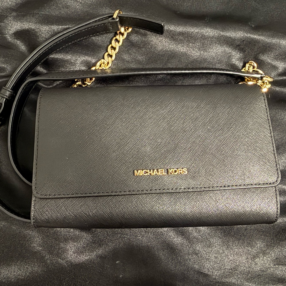 Michael Kors Black Leather Shoulder Bag